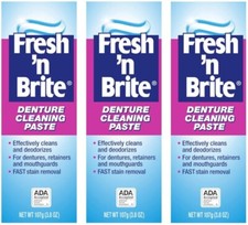 Fresh 'n Brite Denture Cleaning Paste, 3.8 Ounce Pack of 3