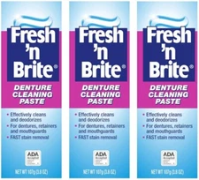 Fresh 'n Brite Denture Cleaning Paste, 3.8 Ounce (Pack of 3)