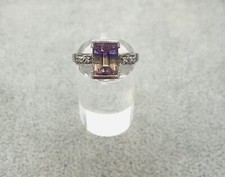 925/- Silberring, simulierten Diamanten , Gr. 55, Multicolor