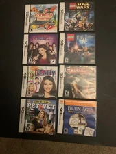 Lot of 8 Nintendo DS game cases and manuals 