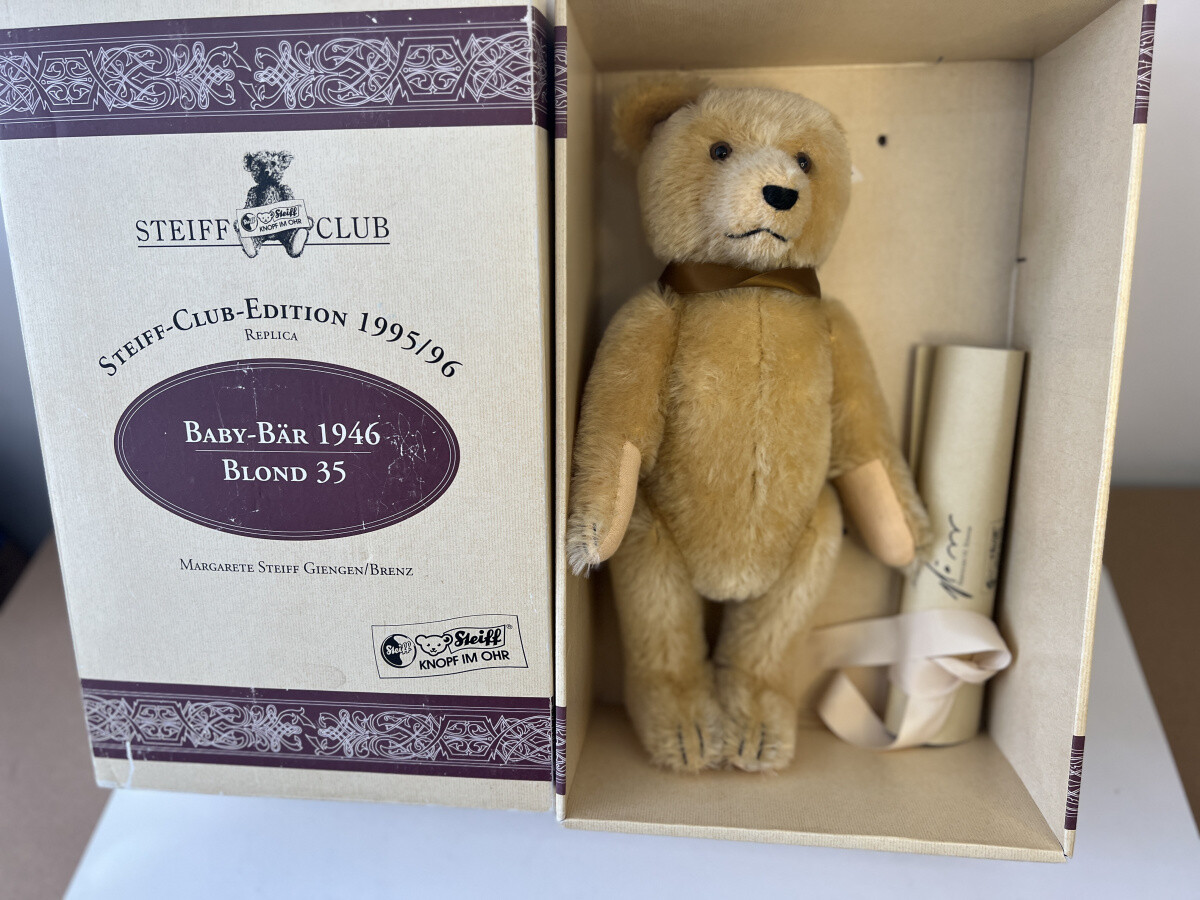 Steiff Animal 420054 Club Edition 1995 Teddy Bear 35 CM With