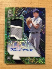 Brendan McKay 2020 Spectra Green RPA Rookie Auto Jersey Patch 08/25 Rays