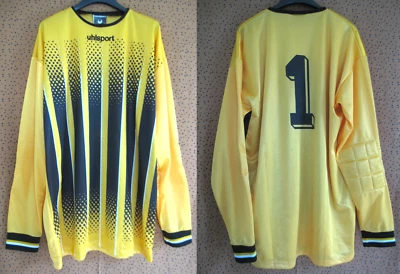 Maillot Uhlsport Jaune Gardien But vintage Goal Vintage Jersey #1 - XL - Photo 1/4