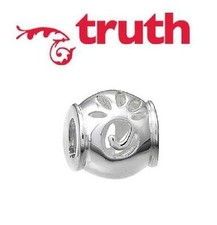 Genuine TRUTH PK 925 sterling silver filigree swirl SUNSHINE charm bead