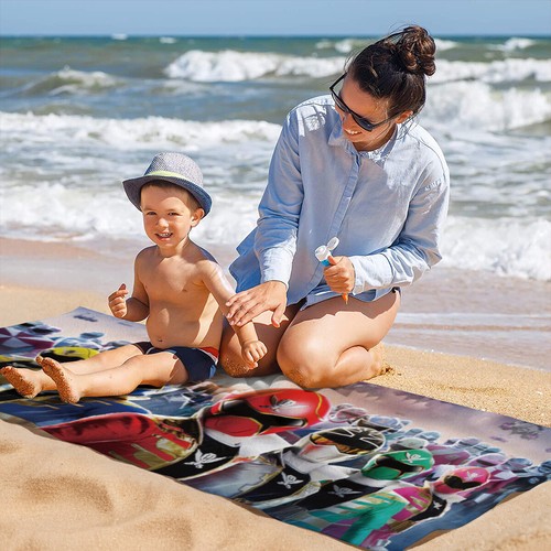 Power Ranger Beach Towel Quick Drying Microfiber 30"x60" Birthday Gift - Picture 6 of 8