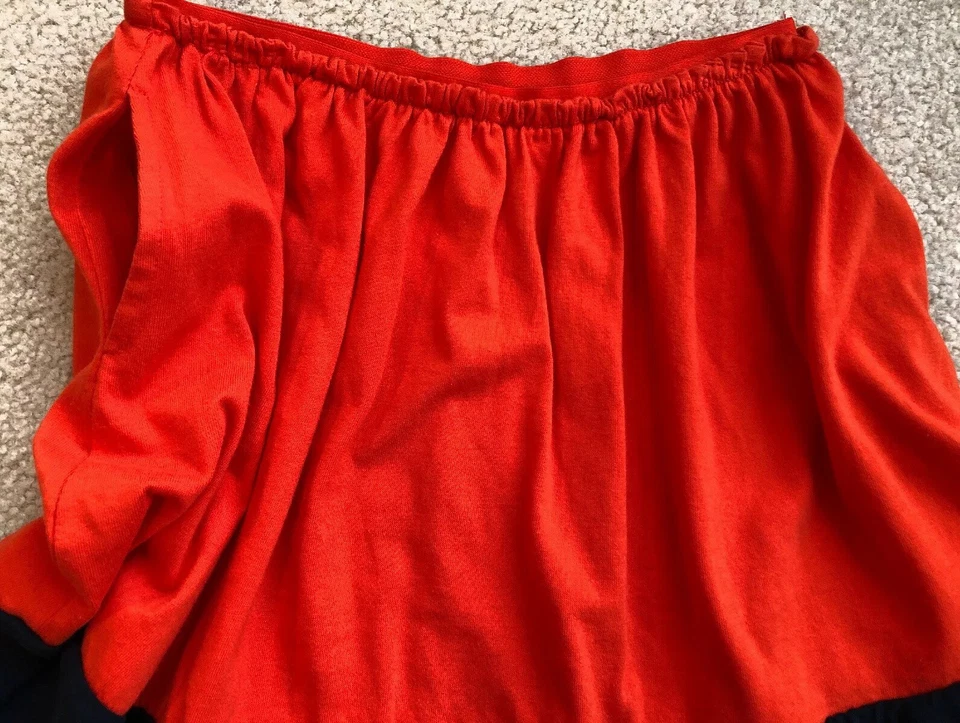 CREWCUTS sz 8 Girls Orange Cotton & Navy Blue Silk Skirt NWT - Image 3 of 3