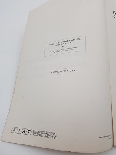 Manuale officina Fiat 850 T e Familare dati principali per le riparazioni d 1972 - Foto 4 di 24