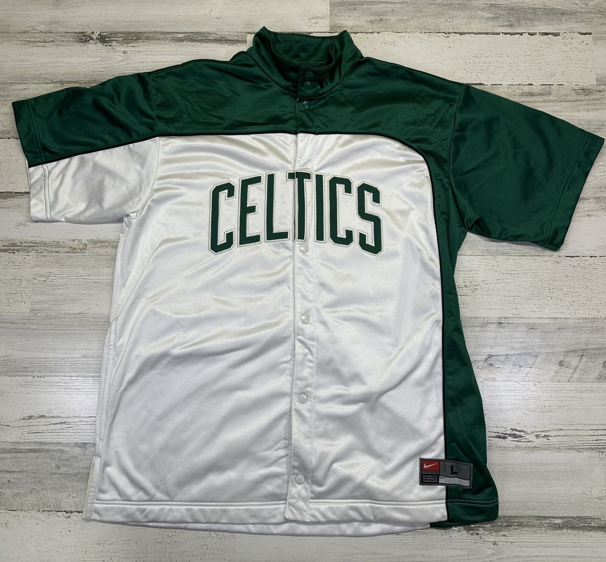 Vintage Nike Boston Celtics Warm Up Jersey Sz Large Short Vintage Nike Boston Celtics Warm Up Jersey Sz Large Short