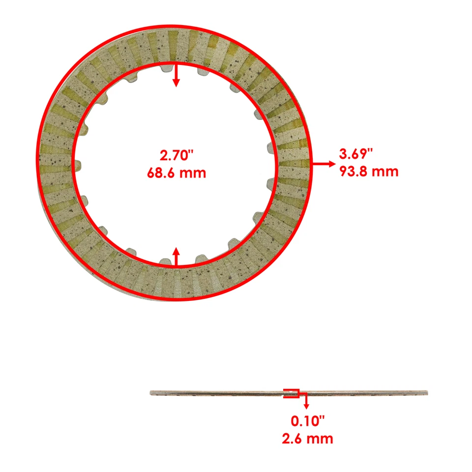 Juego de placas de embrague con juntas de resortes para Honda XR70R 1997-2003 / XR50R 2000-2003 Foto 2 de 4