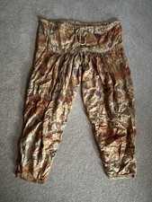 Vintage Embroidered Harem Baggy Gypsy Boho Hippie Pants Floral Multicolor