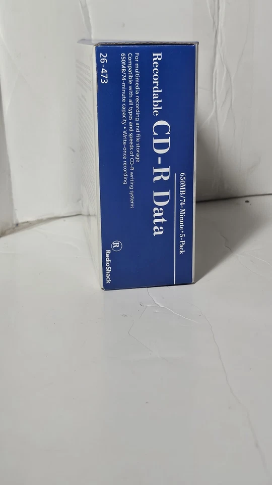 Recordable CD-R Data 5pack 650mb/74-min new sealed disks box has some wear - Image 4 of 4