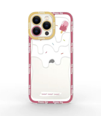 Silikon Case für iPhone 14 Pro Ice Cream Eis