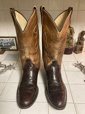 Dan Post Alligator 7.5 D Men's Cowboy Western Boots Exotic Handmade