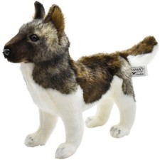 NEW Hansa Akita Dog Plush Toy BH6143 Stuffed Animal Japanese Dog 28cm Japan