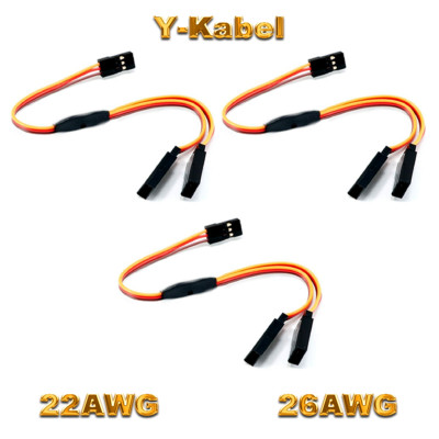   Y Verlängerungskabel Servokabel für Graupner JR Futaba 10cm 15cm 30cm Kabel  