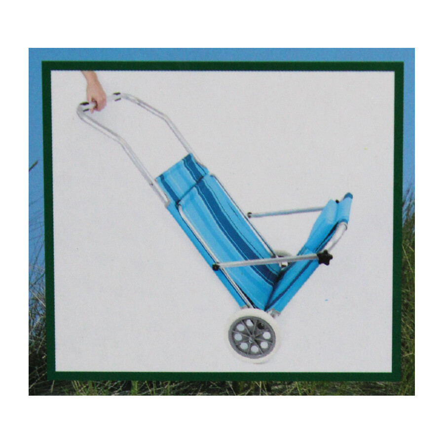 STRANDLIEGE mit ROLLEN Strand und Transportliege mit Dach Schnäppchen