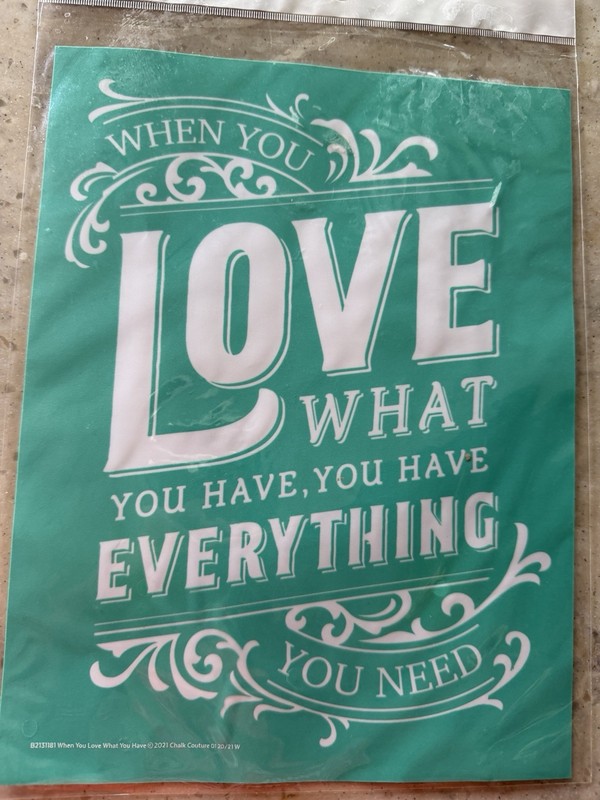Chalk Couture When You Love What You Have … Everything Transfer Stencil B2131181