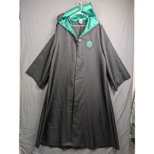 Harry Potter Slytherin House Wizarding World Costume Robe Black Green Medium