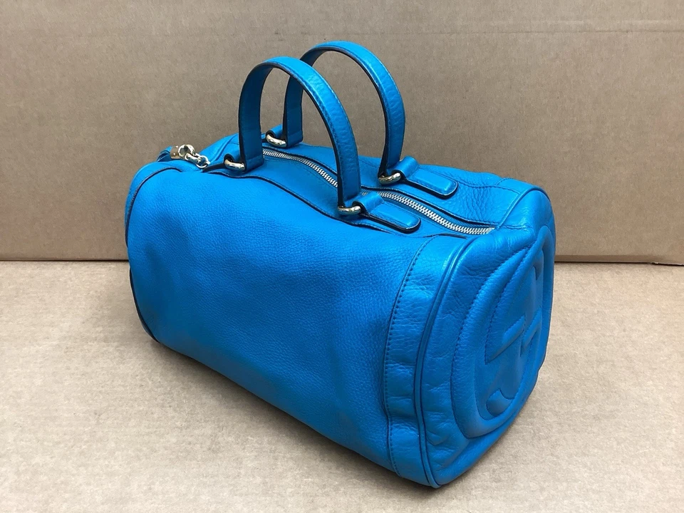 Bolso Gucci Soho Boston de piel de becerro - Azul Riviera Foto 4 de 4