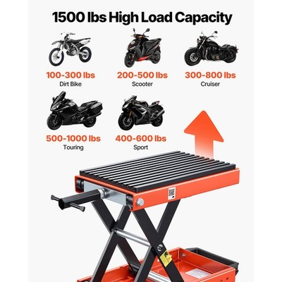 Uimoso Motorcycle Scissor Jack Lift with 1500lbs Capacity and Wide