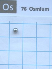 Lichtbogengeschmolzene Osmium Metall 99,95% 0,56 Gramm Metal Element 76