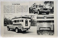 1973 Datsun Pickup Camper Custom Root Beer Express Original Print Ad Hot Rod Mag