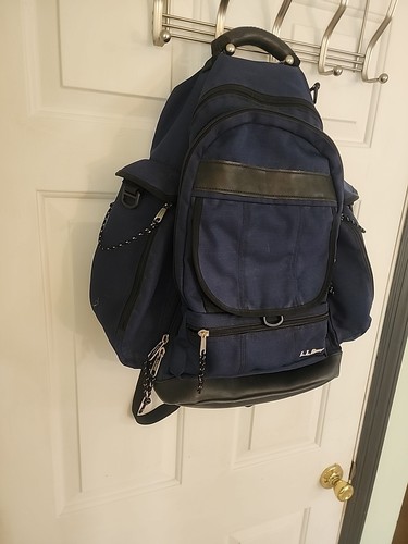 L L BEAN Deluxe Rucksack Backpack Knapsack Blue Hiking Trail Bag Outdoor Sports - Picture 3 of 12