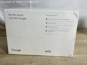 Google Nest Hub 2nd Gen 7" Smart Display Charcoal Sealed WiZ Smart Bulb Bundle