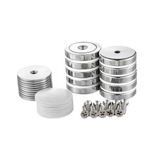 10x 1.26" Neodymium Cup Magnets 110 Lbs Pull Force Countersunk Round Rare Earth