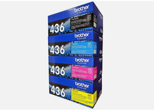 Original Brother TN436 OEM High Yield  Toner Set Black, Cyan, Magenta, Yellow