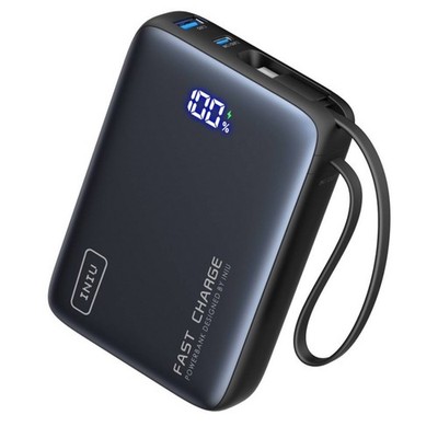 New INIU  Pocket Power 20K Portable Power Bank with Built-In USB-C Cable P51L-P1