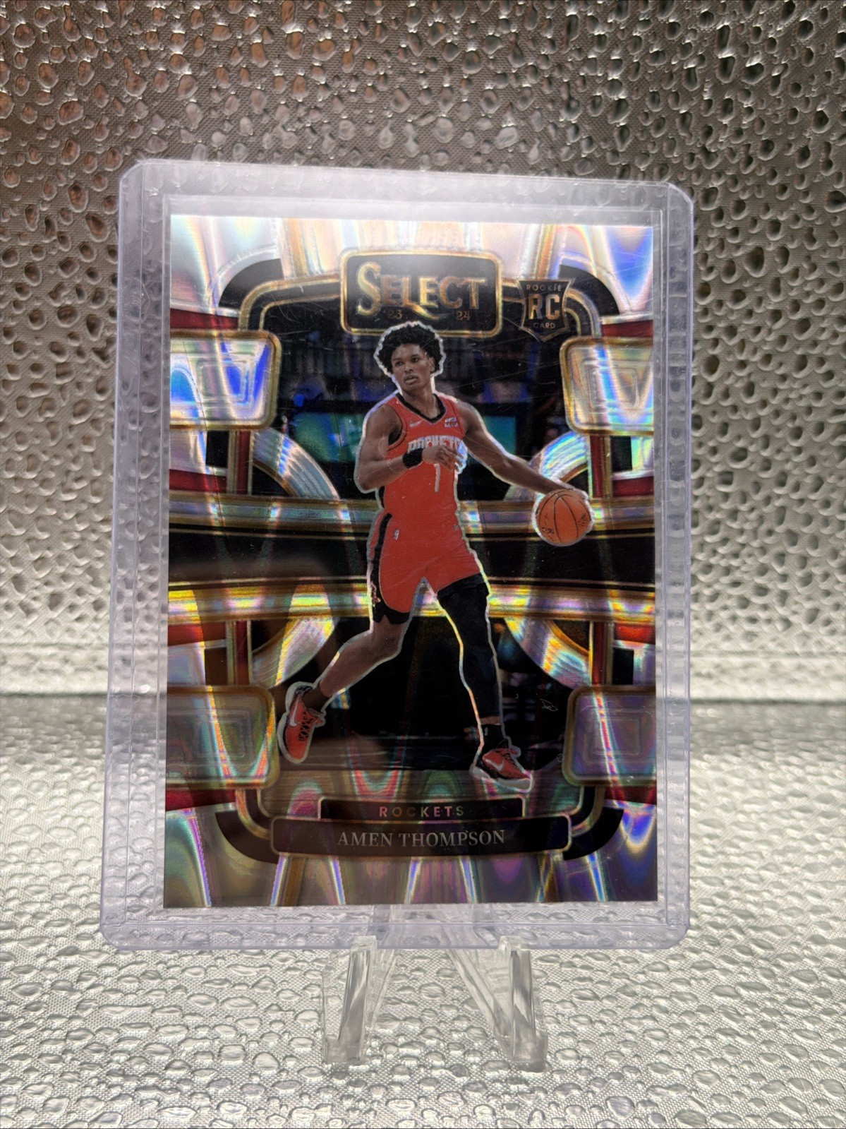 2023-24 Panini Select - Concourse Amen Thompson #96 Tectonic Prizm (RC)
