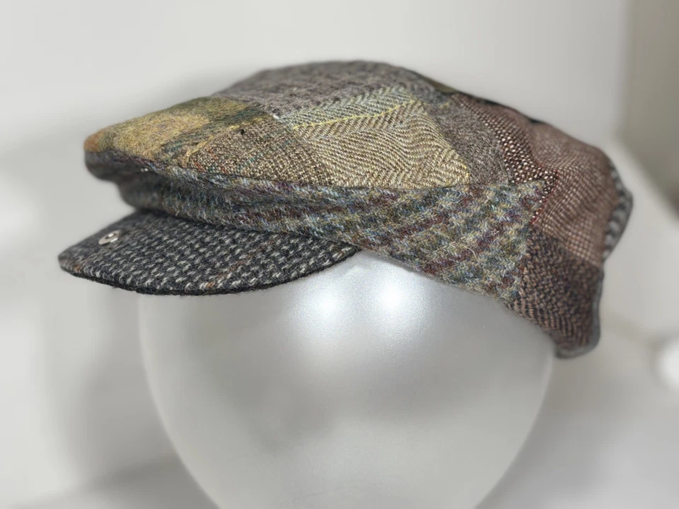 Hanna Hats Hombres Donegal Tweed Vintage Gorra de Conducción Plana Hecha en Irlanda Lana Verde Foto 4 de 4