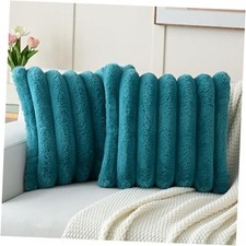 Decorative Throw Pillow Covers 18x18 Inch Set of 2, 18" x 18" Pack of 2 Teal