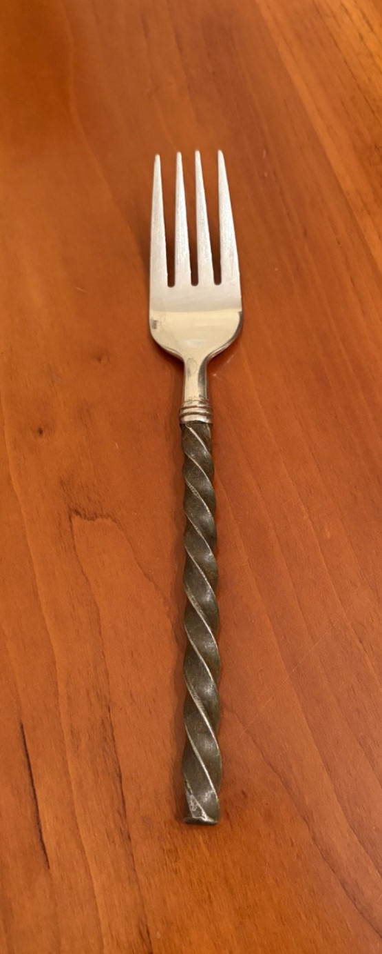 Hampton Silversmiths BRADE Black Twisted Handle  Stainless F