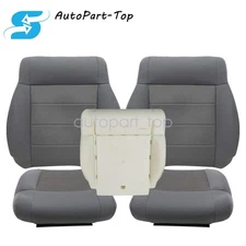 Both Side Bottom & Top Seat Cover & Foam Cushion For 2008-2010 Jeep Wrangler