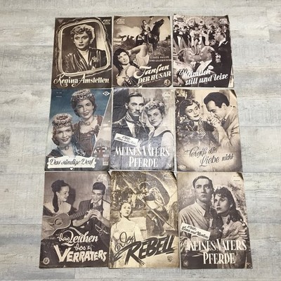 VINTAGE 9x Das Neue Filmprogramm Hefte DLF, Warner Bros, Illustrierte Hefte