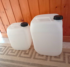 2er Set Wasserkanister 5&ndash;10 L transparent Kunststoff Schraubverschluss
