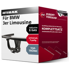 F�r BMW 3er Limo. E30 (Auto Hak) Anh�ngerkupplung starr + E-Satz 7pol universell