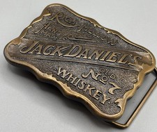 Vintage 80s Jack Daniel's Belt Buckle Old No. 7 Rich, Mellow, Handmade Whiskey