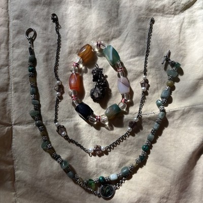Mixed Handmade Jewelry Lot, Silver, Copper, Glass, Pearl, Brass, Shell