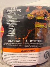 Fire Fighter Fireman Costume kids 3T w/ Accessories