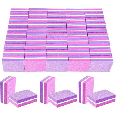 Mini Nail Files Buffing Blocks 50 Pcs 100 180 Grit Double Sided Buffer for