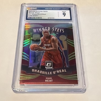 2023 Panini Optic - Winner Stays Shaquille O'Neal #17 Lime Green /149 CGC 9