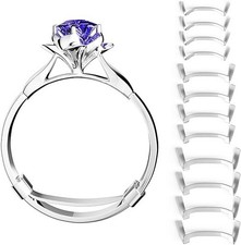 Ring Sizer Guard Set 12 Pack Metal Adjustable Spacer for Loose Rings Gold Silver