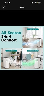 SereneLife Tragbares Klimagerät 9000 BTU 3-in-1 | IN HAND | VERSAND AM SELBEN TAG  