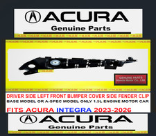 23-26 Acura Integra Front Bumper Bracket Clip Fender Cover Driver Side Left Oe 23-26 Acura Integra Front Bumper Bracket Clip Fender Cover Driver Side Left Oe