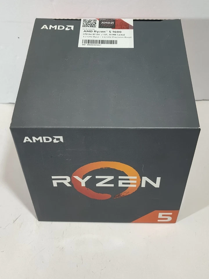 NEW AMD Ryzen 5 1600 6-Core 3.6 GHz Turbo YD1600BBAEBOX Processor CPU w/Cooler - Image 4 of 4