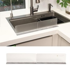 Sink Splash Guard Upgraded Design Transparent Acrylic Frosted Light Luxur...