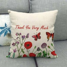 Cushion Cover Square Red Poppy Throw s Couch  Home Decor Pillow Case